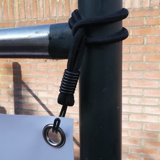 Tendeur elastique noir 13 cm avec araignée crochet, The Solution Shop