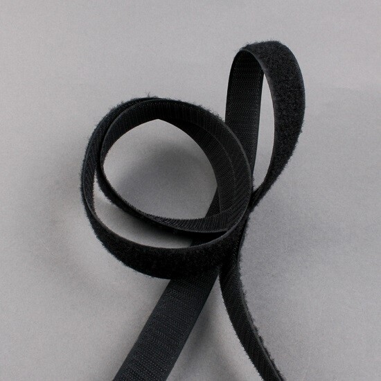 Ruban velcro boucle soudable 25 mm noir, The Solution Shop