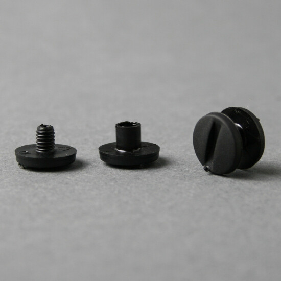 Tornillos para encuadernar plásticos 5 mm negro, The Solution Shop