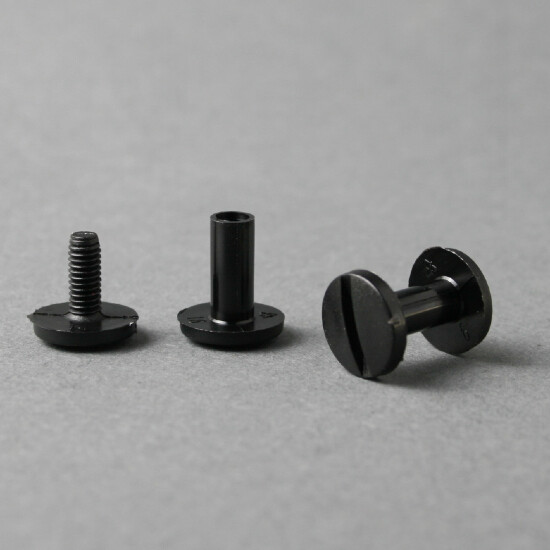 schwarz Kunststoff-Buchschrauben Ø Schaft: 5 mm Ø Kopf: 12 mm 