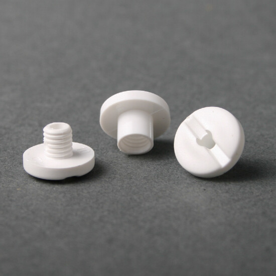 Viti di plastica con buco 5 mm bianco, The Solution Shop