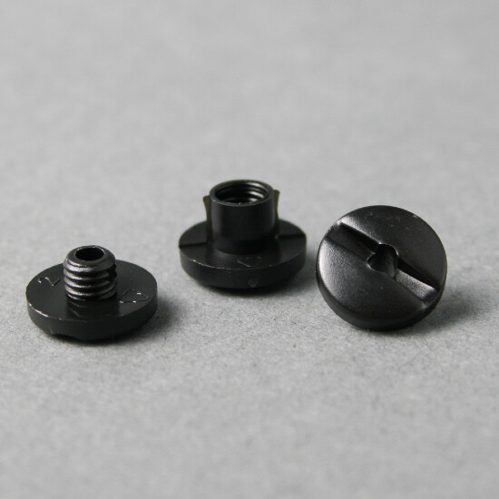 Ø Kopf: 12 mm Ø Schaft: 5 mm Kunststoff-Buchschrauben schwarz 