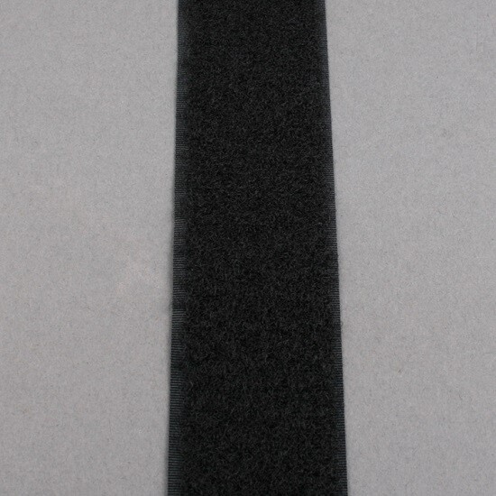 Sew on velcro loop 38 mm black, The Solution Shop